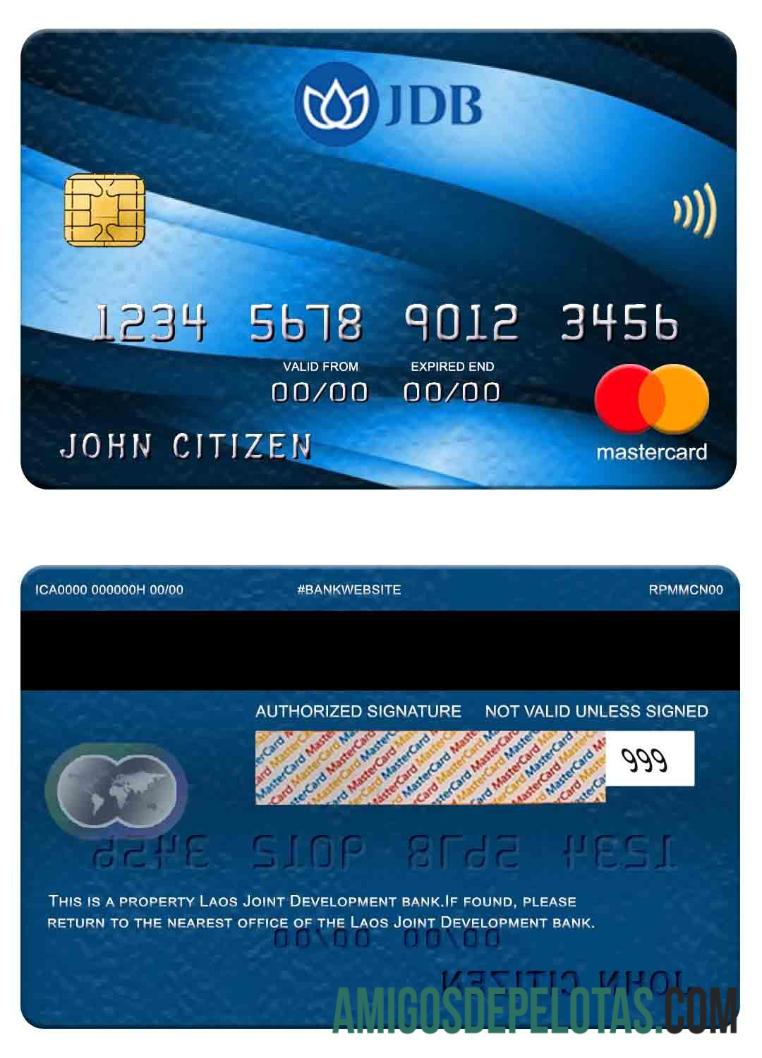Laos Joint Development Bank Mastercard real example